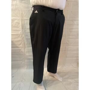 Adidas 3 Stripe ClimaLite Black Flat Front Golf Pants - Men’s 40W x 26L Actual #